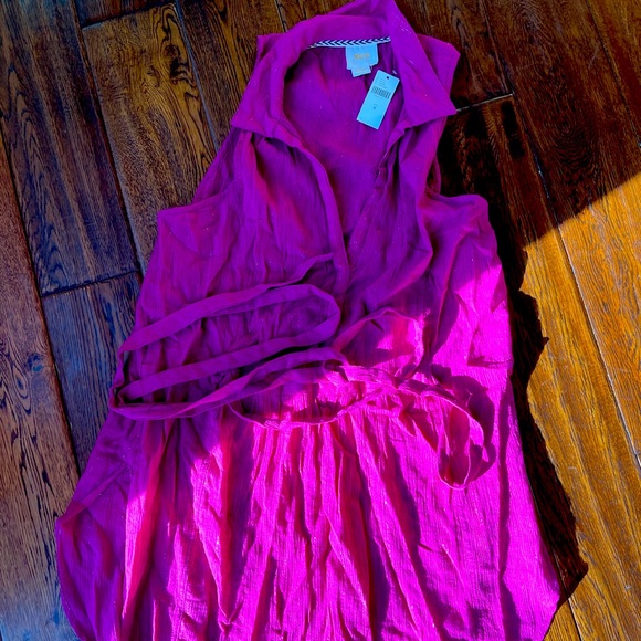 Maeve Tops - Anthropologie fuchsia tunic!